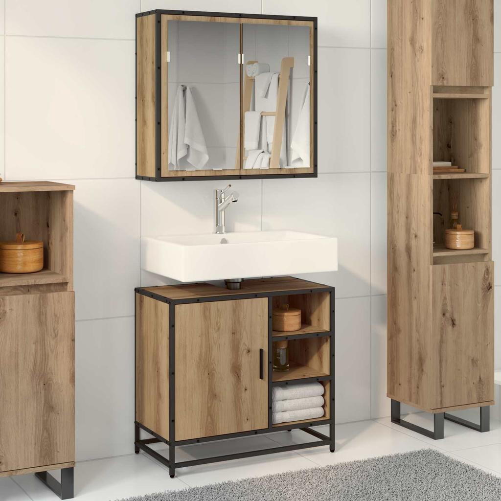 Bathroom Furniture Set 2 pcs. Artisan Oak 65 x 33 x 60 cm