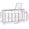 3 Ton Green Waste Bin Enclosure 216 X 81 X 115 Cm Steel