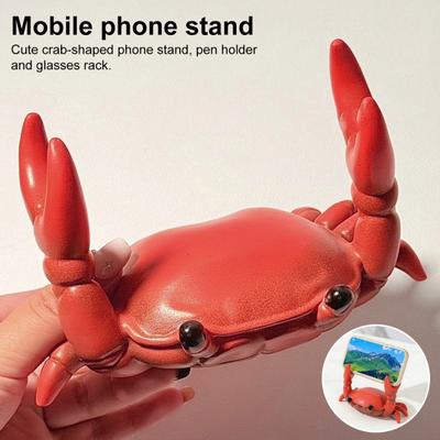 Držák na mobilní telefon Design 3D klepeta kraba Stojan na telefon Dekorativní stolní stojánek Stabilní podpora pro horizontální a vertikální sledování