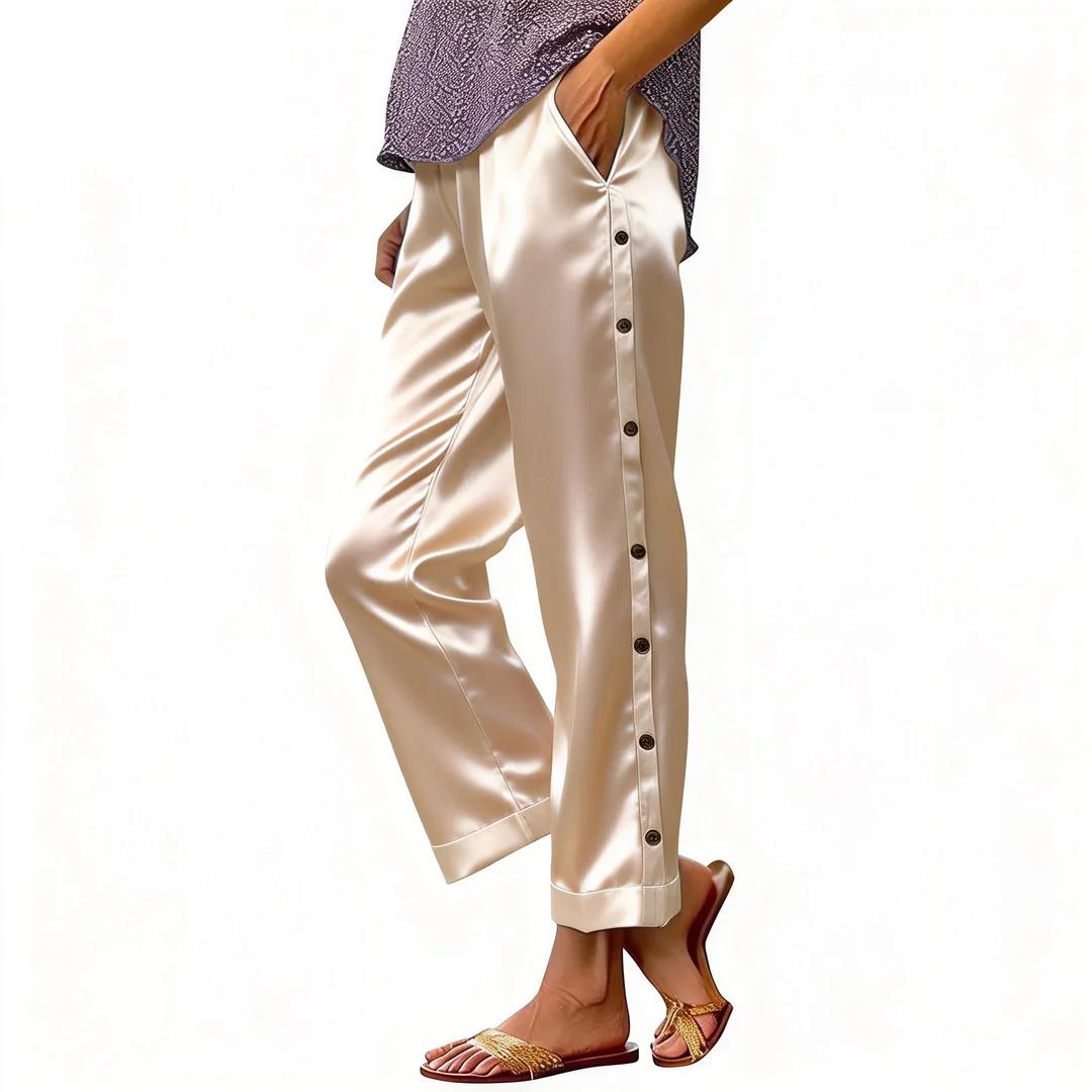 Женские повседневные однотонные брюки L