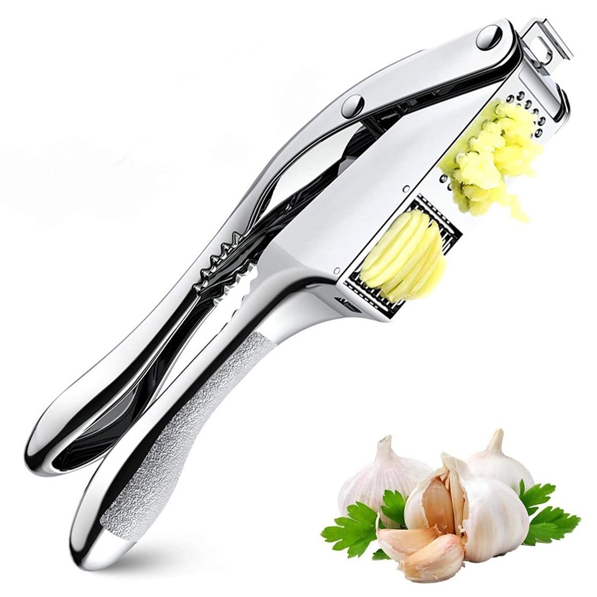 

Чеснокодавка из нержавеющей стали, чеснокодавилка, съемная, легко сжимается и моется, кухонные принадлежности для мелкого чеснока