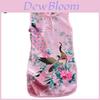 Elegant Children Girls Chinese Cheongsam Dress With Floral Peacock Pattern Sleeveless Summer Wear