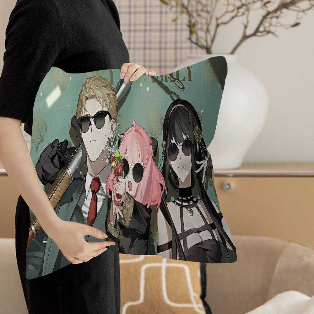Anime Spy X Family Maple Design Cushion Cover Happy Autumn Harvest Decor Holiday Decorati Pillow Cover