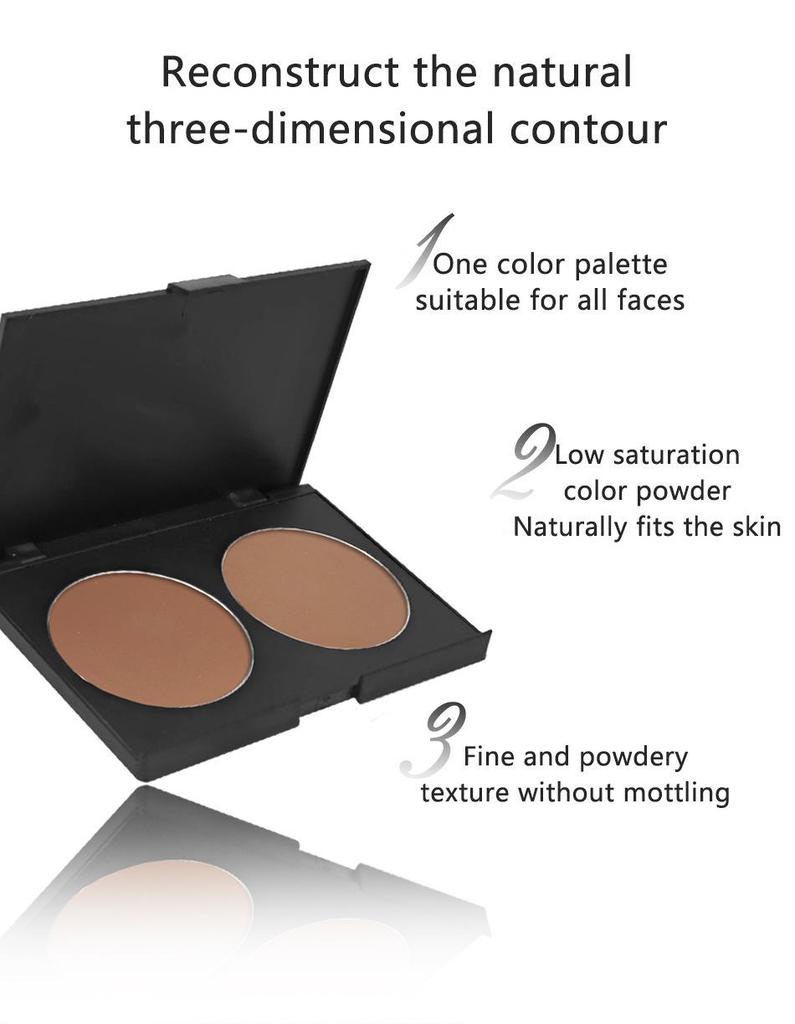 Dual-Tone Contour & Highlight Palette for Natural Sculpting and Professional Blush