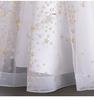 Girls' Princess Puff Sleeve Starlight Mesh Gown for Piano Performance & Banquet