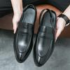Fashion Leather Loafer Shoes For Man Genuine Leather Big Size Shoes High Quality Designer Formal Shoes Casual Shoes Fashion Business