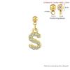 Trendy Letter Cubic Zircon Pendant For Women Positioning Charm Bracelet Necklace DIY Making Jewelry Accessories