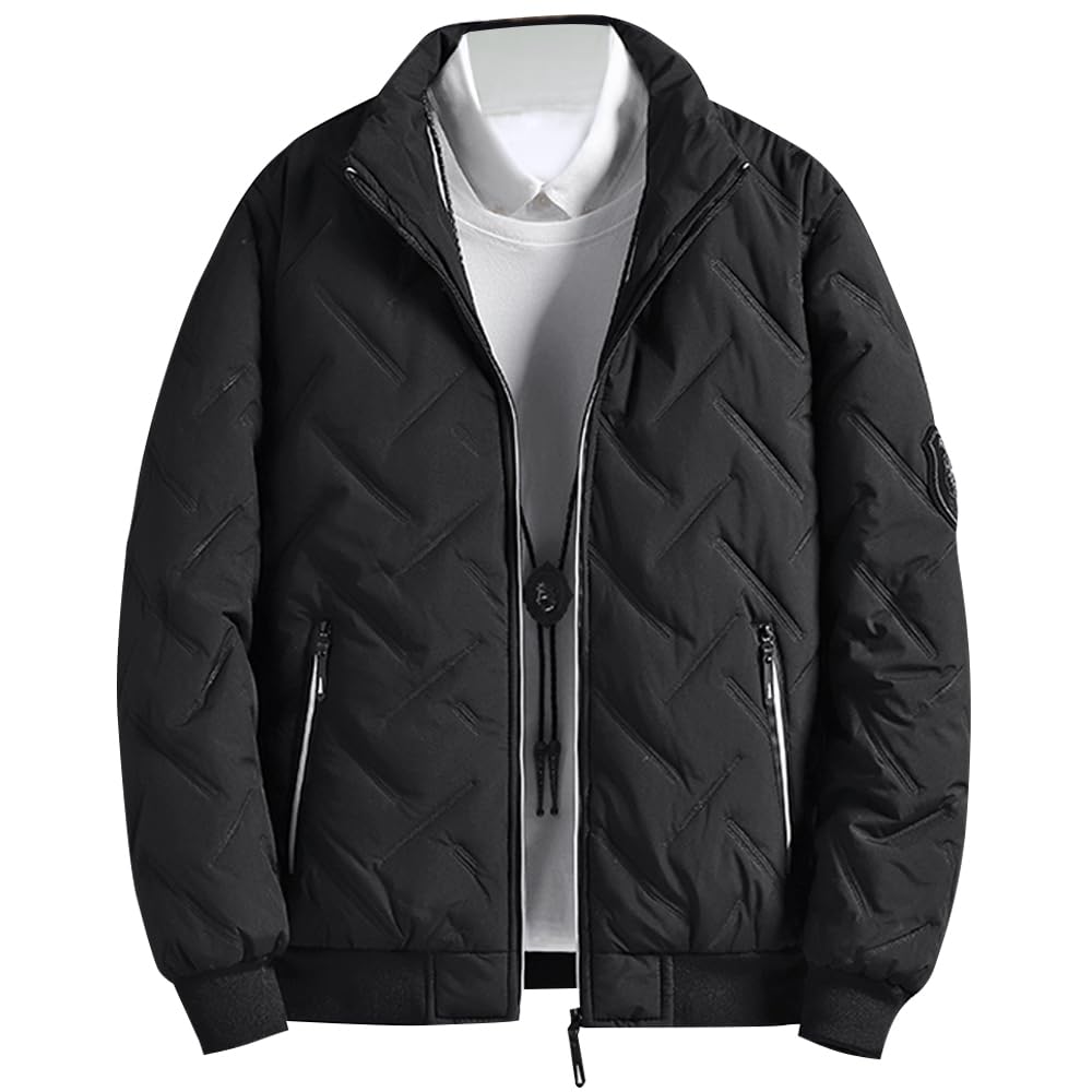 Aaronlive Winter Padded Plus Long Sleeve Loose Size L Men's Coat, Outerwear, Size, Jacket, Thick, Windproof, Cold-Resistant, Warm, Fit, Casual, Men's