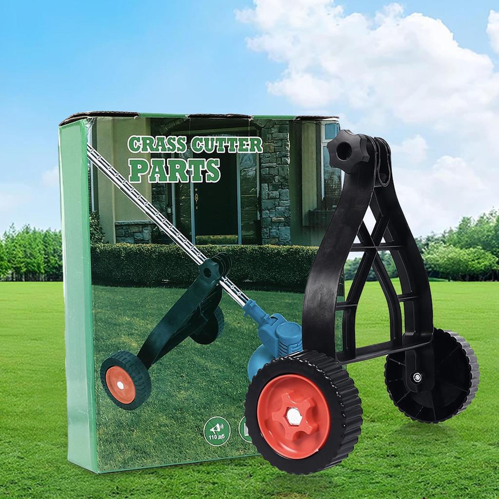 Adjustable Lawn Mower Support Wheel Attachment Garden Grass Trimmer Detachable Auxiliary Wheel Quick Change Power Tool