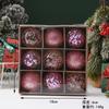 9Pcs 6CM Christmas Decoration Plastic Ball Hanging Xmas Tree Pendant Balls for Home Decor Party New Year Ornament Gift Accessory