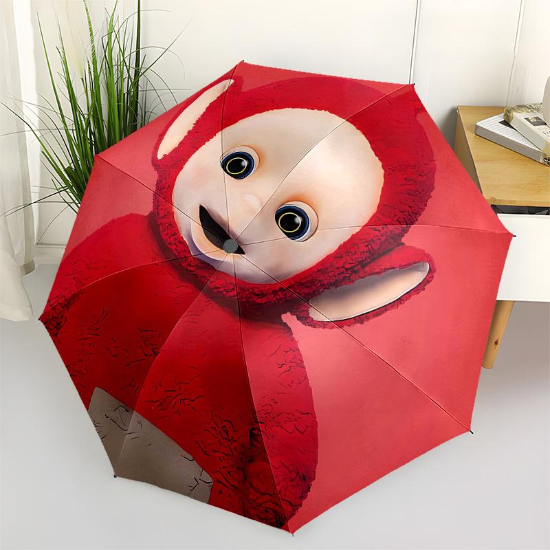 

Teletubby, Red Automatic Opening and Closing, 8 rib Structure Portable Umbrella, Suitable for Men and Women in All Seasons Perfect Gift for