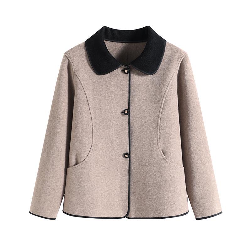 2026 New Style Woolen Lapel Jacket for Mother's Day – Perfect for Middle-Aged and Elderly Women