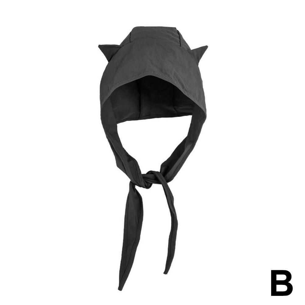 Cute Little Devil Ears Straps Headscarf Hats For Women Spring Casual Versatile Thin Cap and Qui L7Y0