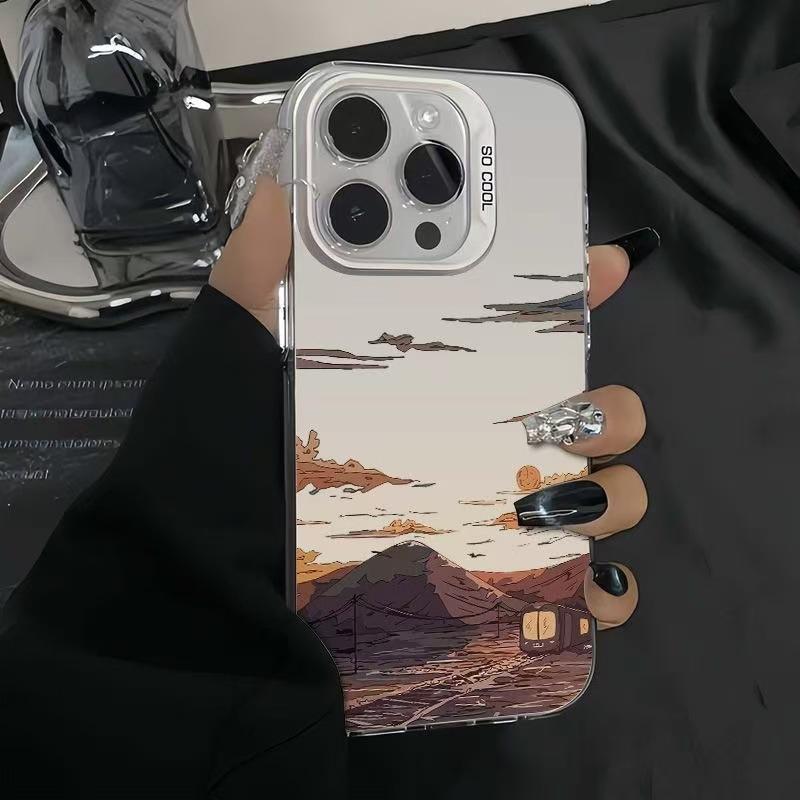 The New Sunset Is Suitable for Iphone17 Mobile Phone Case Apple 15promax/14 Anti-drop 13pro16 Europe and America 11xr.