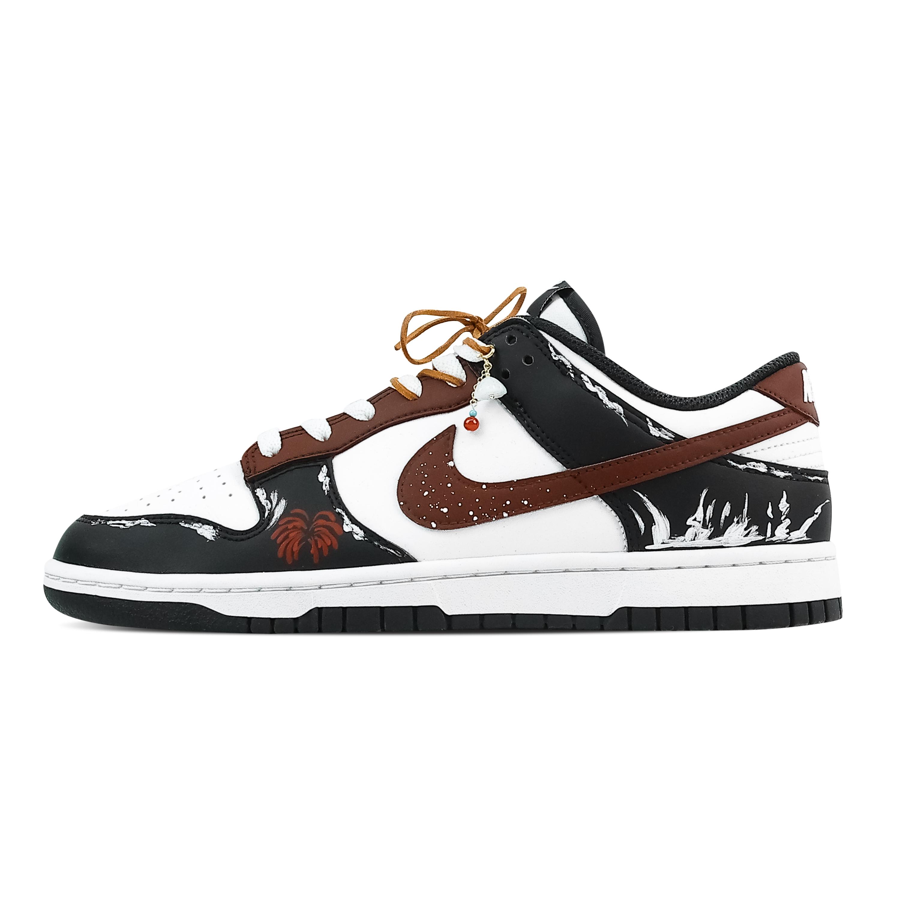 

Nike Dunk Bei Guang Yu Yun 1 Slip Resistant Abrasion Resistant Low top Skateboard Shoes Unisex Black Red HF5441-100(Team773-1) 42.5