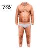 Creative Costumes for Drag Events Funny Dad Bod Jumpsuit, Ugly Christmas One-Piece 3D Printed Hoodie Comfortable Loungewear Parties Romper Men,