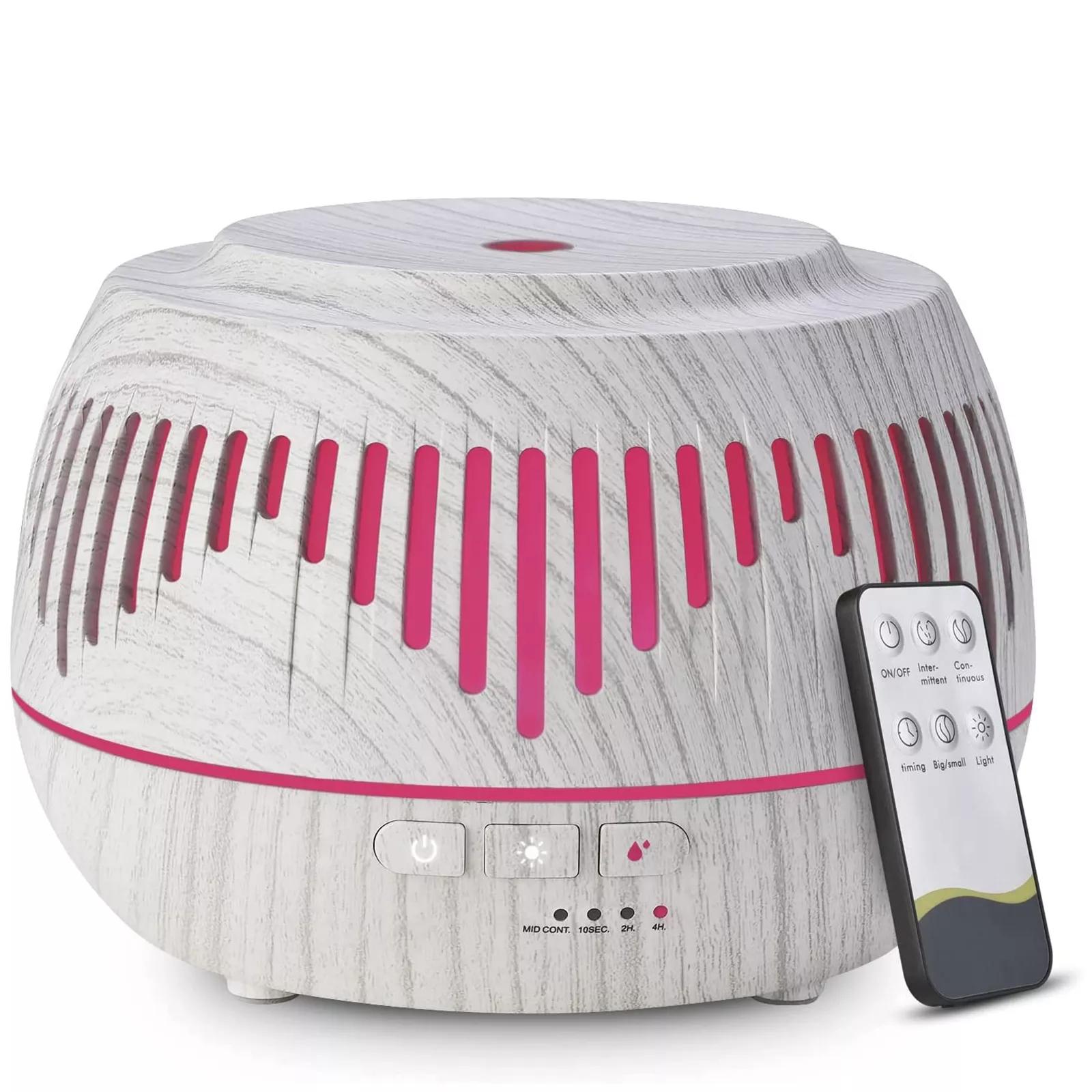 

500 мл домашний ароматерапевтический эфирный масляный диффузор с цветной светодиодной лампой пульт дистанционного управления электрический арома увлажнитель воздуха диффузор UK белый