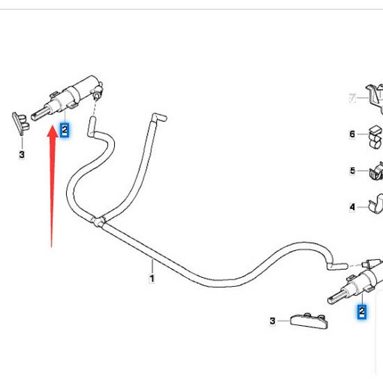 Dysza spryskiwacza reflektora BMW serii 3 E90 (Część 61677179311)