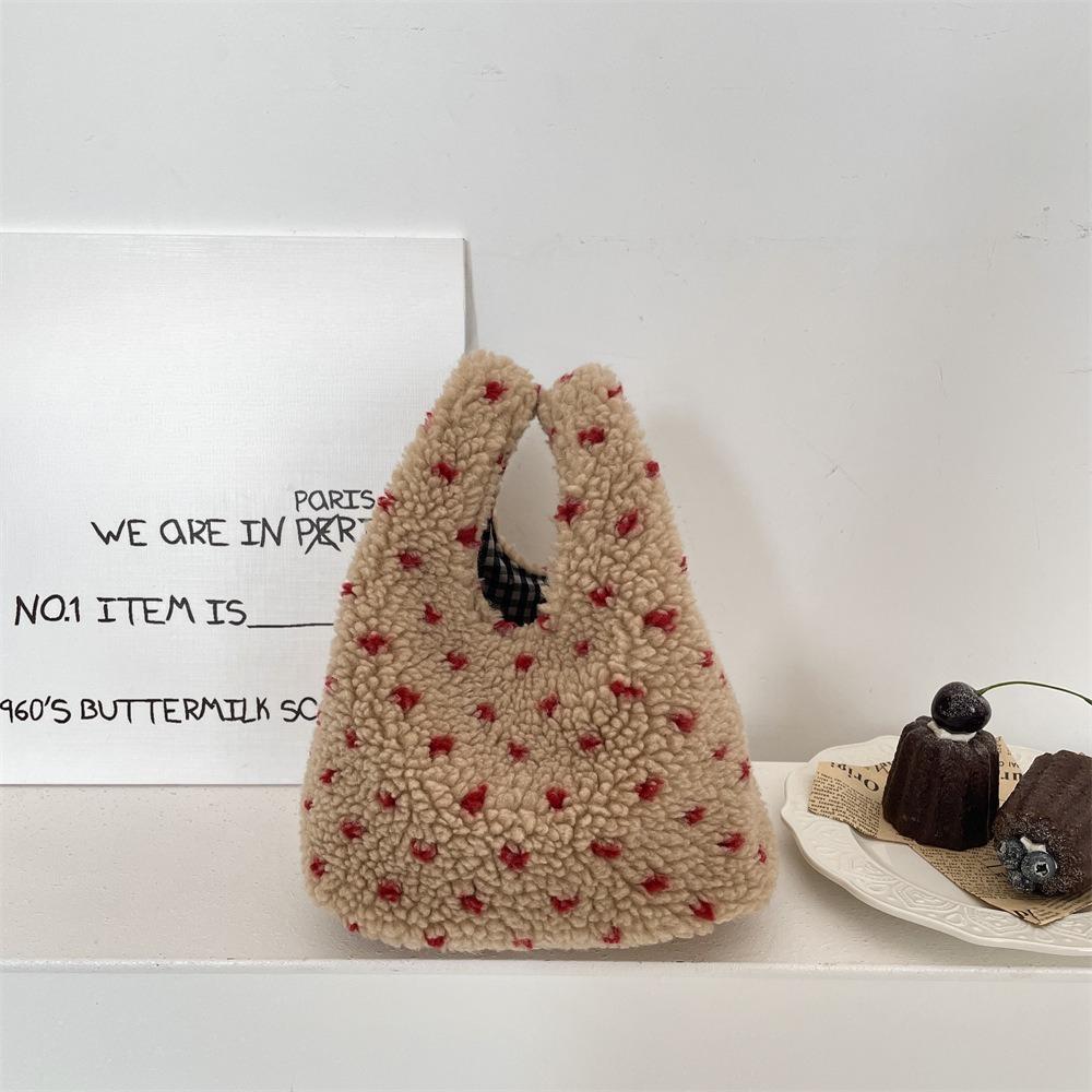 Leopard Print Women Clutch Bag Soft Plush Autumn Winter Fashion Handbag Tote Storage