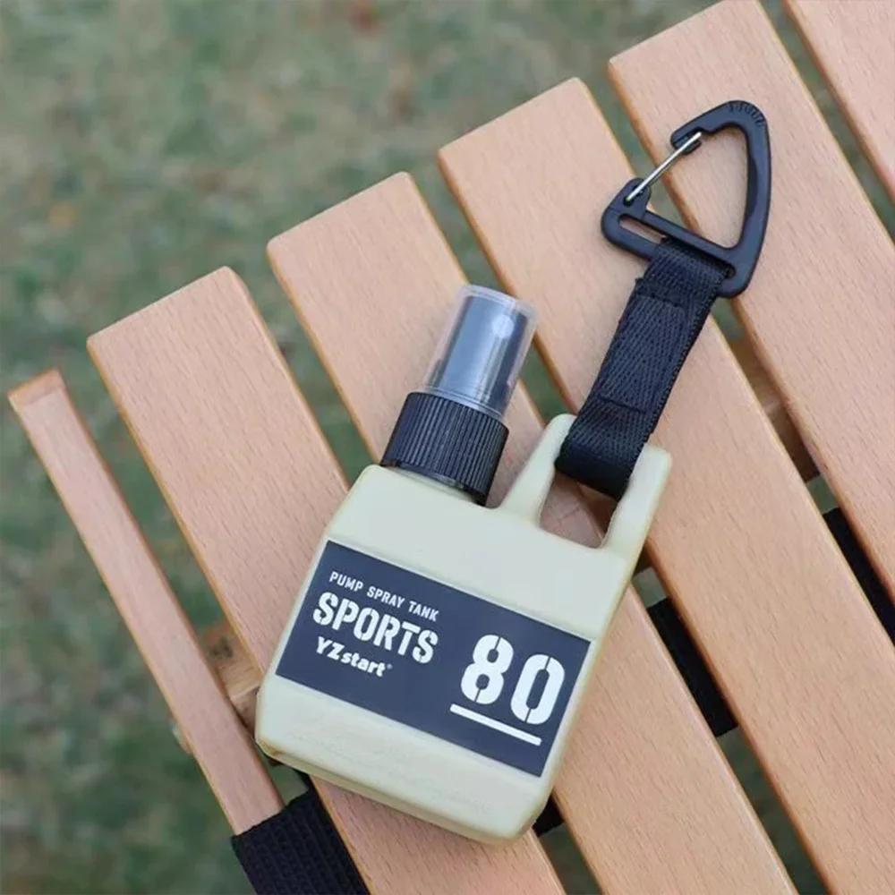 80ml Spraying Bottle Camping Hiking Spray Bottle Travel Outdoor Sprayer Bottle Press Hook Up Fine Mist Spray Head Magic Strap