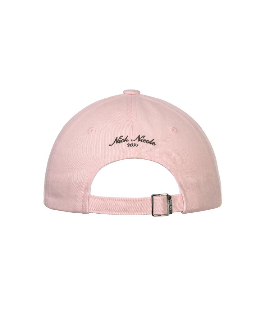 Nigaennikol Nicole Lettering Ball Cap_Pink Brown
