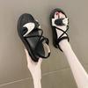 Ladies Shoes Open Toe Platform Color Spelling Women's Sandals Beach Roman Style Luxury 2025 Comfortable and Elegant Summer Shoe