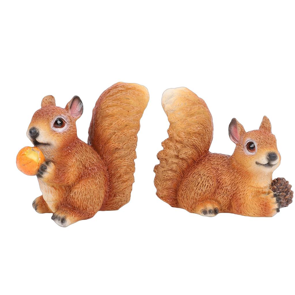  2PCS   Sculptures Resin Garden Animal Statue   Figurine Decor for Outdoor Patio Lawn Yard Ornaments 