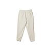 New Era Solid Color Letter Embroidery Drawstring Cuffed Knit Sports Pants Women Bottoms Oatmeal 13546521
