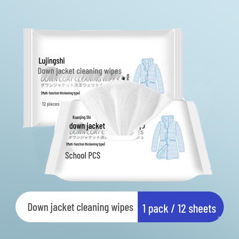 

Down Jacket & Cotton Coat No-Rinse Cleaning Wipes - Stain & Oil Removal