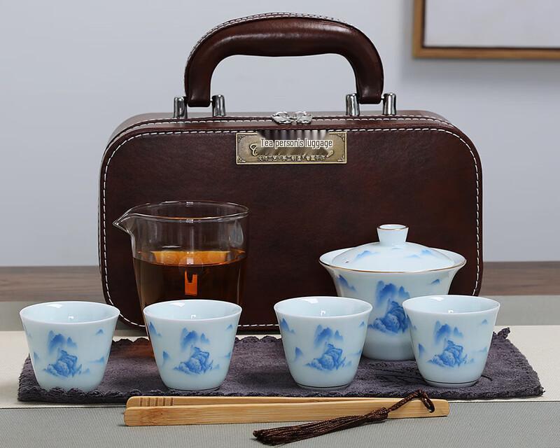 Mutton-Fat Jade White Porcelain Kung Fu Tea Set