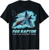F-22 Raptor Fighter Jet Military Airplane Pilot Veteran Day T-Shirt Mens Womens Tees Top Tops Tee