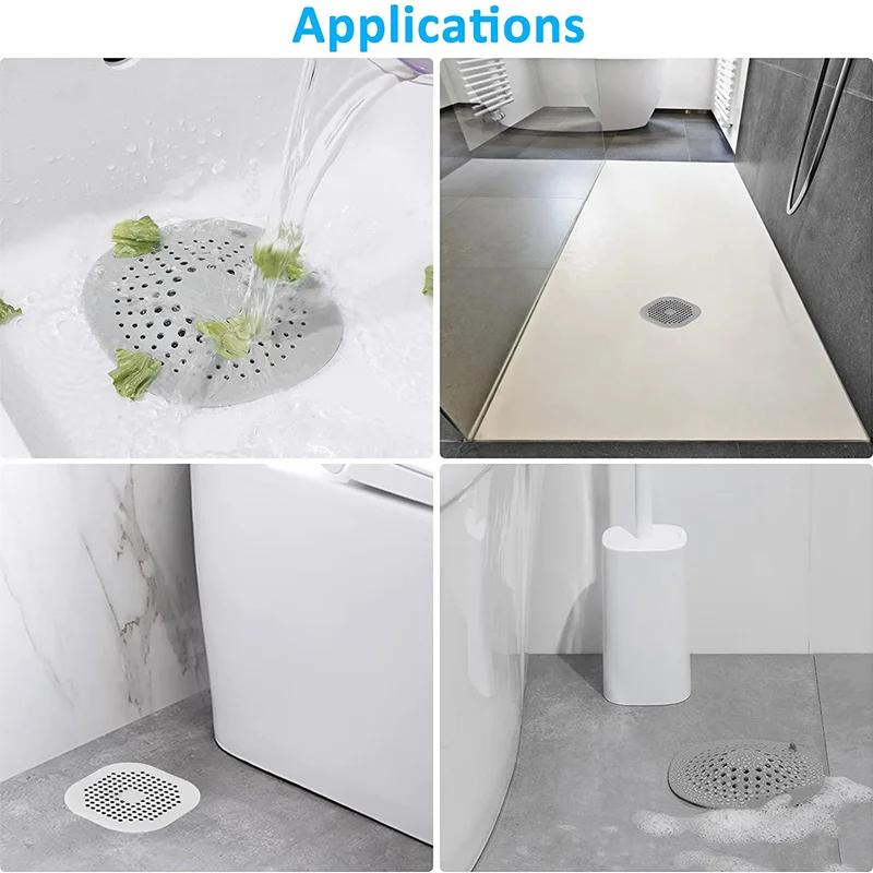 5/1PCS Hair Catcher Filter Sink Anti-blocking Strainer Bathtub Shower Floor Silicone Stopper Cover Kitchen Bathroom Accessor