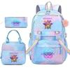 Huntrix Demon Hunters School Bag Meal Bag Pencil Bag Three-Piece Set Large Capacity Backpack Girls Elementary School Backpack
