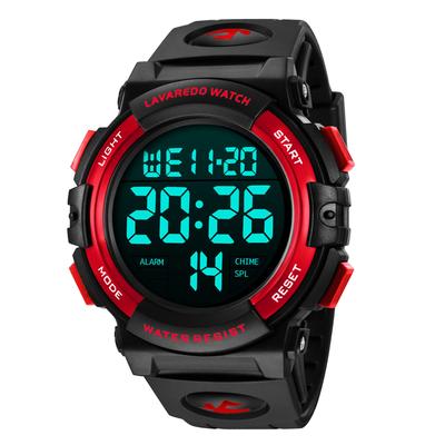 Digitální voděodolné do 50 dnů LED Vodotěsné Sportovní Digitální Návod k obsluze Včetně pánských hodinek, měřidel, data, týdne, budíku, displeje,
