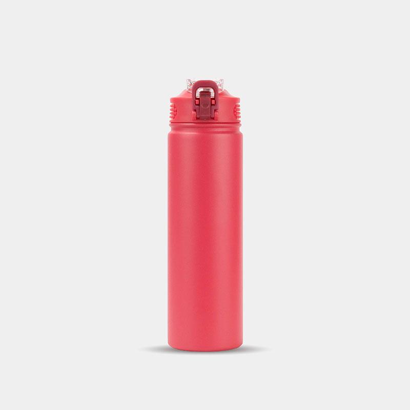 600/750ML Thermos Bottle with Straw Stainless Steel Car Thermal Cup Sports Water Bottles Keeps Cold and Burning Thermal Mug