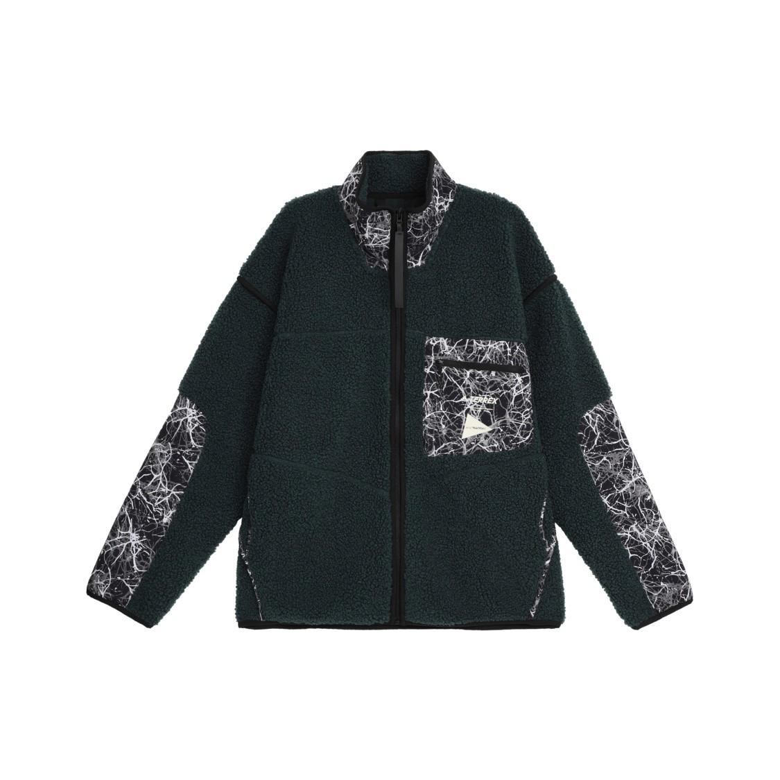adidas TERREX x and wander Collaboration Sherpa Fleece Jacket for Women, Green XL