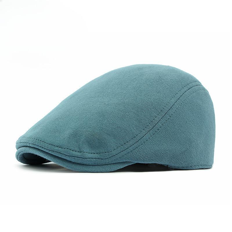 

British Retro Flat Cap for Men Women Simple Cotton Knit Beret Spring Autumn Casual Newsboy Hat Solid Color Duckbill Cap 55-60cm