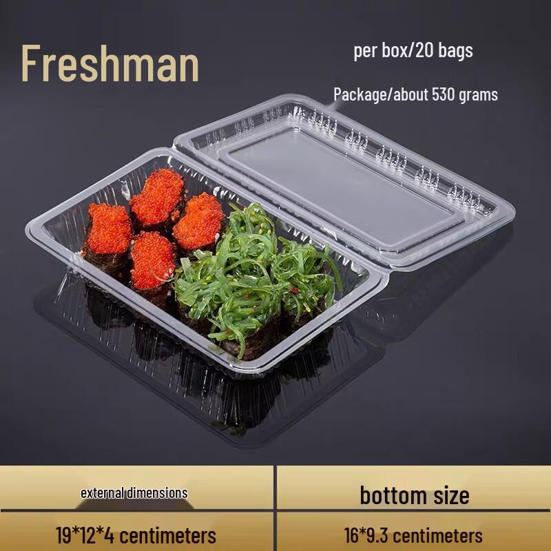Disposable Transparent Sushi Boxes with Buckle