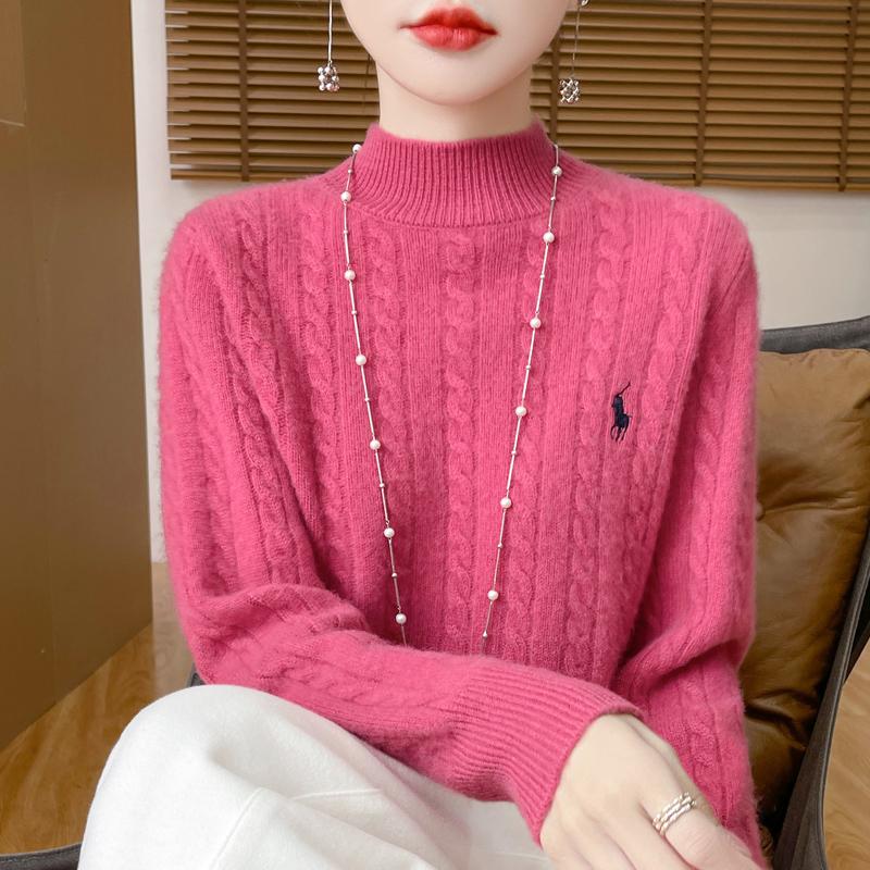 Women's Cashmere Sweater Qinghe Cashmere 30% Cashmere 70% Wool Autumn and Winter Pullover Warm and Fashionable