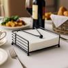 Metall Serviettenhalter Quadratisch Flach Taschentuch Organizer Schreibtisch Papier Spender Serviettenständer für Restaurants Cocktail Grillpartys Bar Dekor