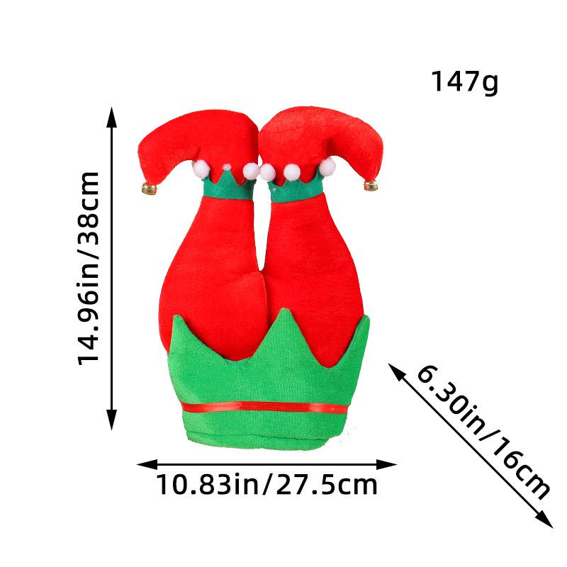 LED Christmas Hat for Adults & Children - Festive Party Decoration with Ornaments