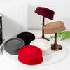 2025 New Ladies 100% Wool Fedoras Hats Concave Top British Vintage Felt Berets Wedding Fascinator Hat Cocktail Party Pillbox Cap