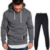 Men's  Winter Pocket Sweatshirt Top Pants Sets Sports Suit Tracksuit