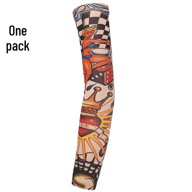 Seamless Outdoor Flower Tattoo Arm Sleeve - UV Protection for Cycling In Various Colors