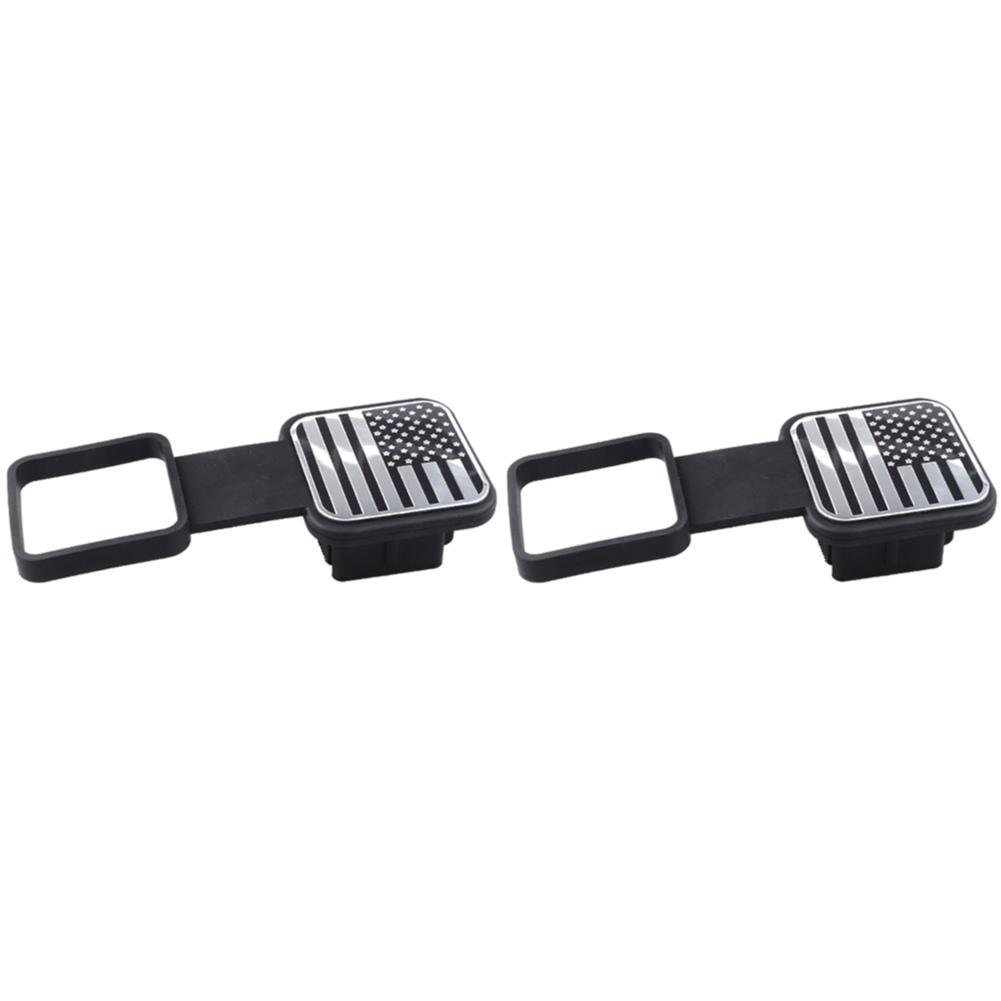 Trailer Hitch Receiver Cover Plug Waterproof Tube Cap Protector Dustproof Trailer Hitch Cover 2 Inch Receiver Auto Square Plug