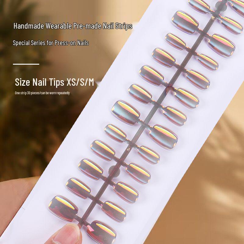 

Iridescent Electroplated Wearable Nail Tips – 30-Piece Set