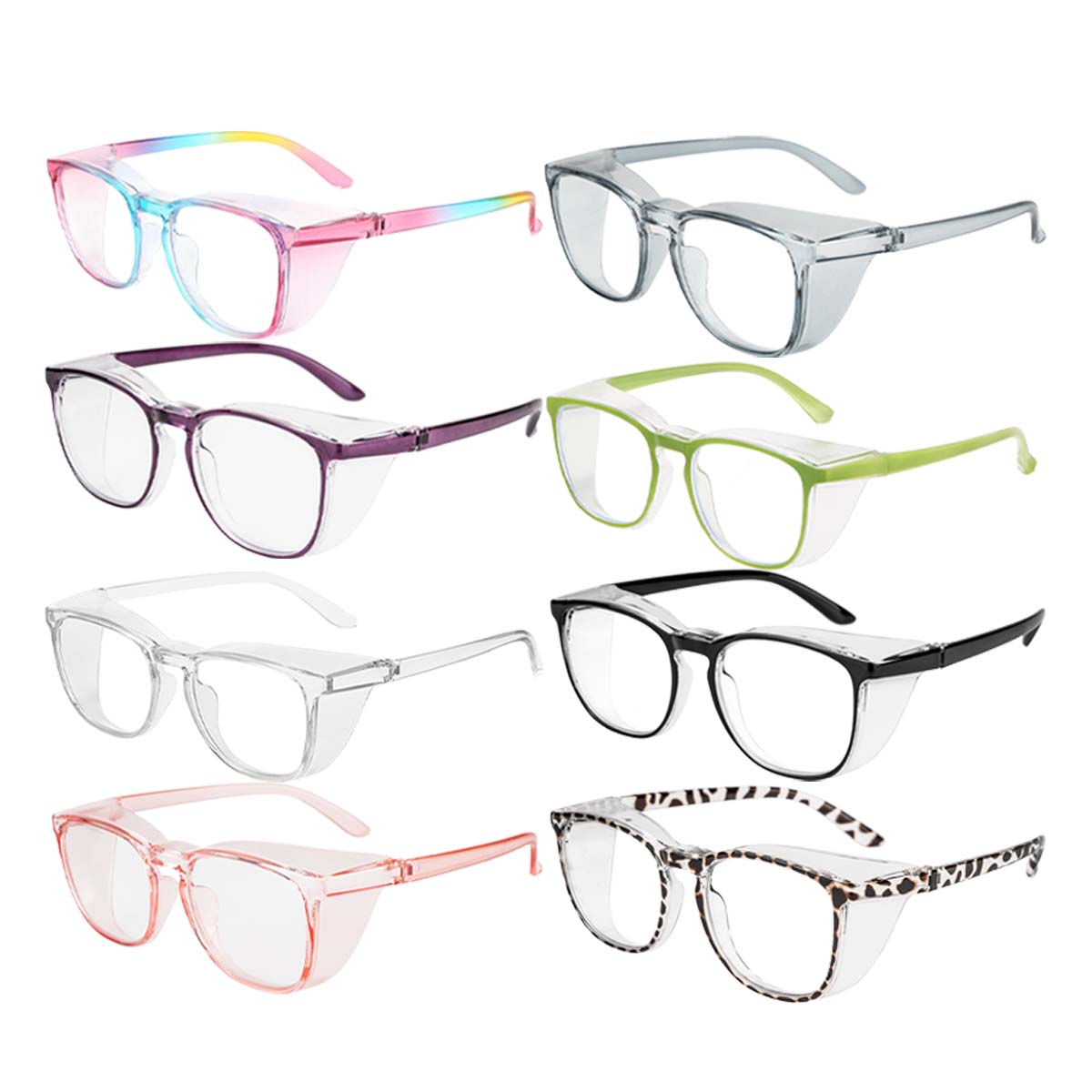 

8 шт. Ветрозащитные прозрачные пескозащитные противоударные велосипедные безопасные очки Защита от синего света Защита от пыльцы Защитные очки