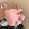 Cute Cherry Girl Plush Handbag Bag for Women Korean New Autumn and Winter Fur One-shoulder Crossbody Bag for Women
