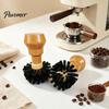 Espresso Machine Maintenance Kit Coffee Portafilter Basket Cleaning Brush, Soft Bristle with Barista Tool for Wood Handle Corner Professional Supplies