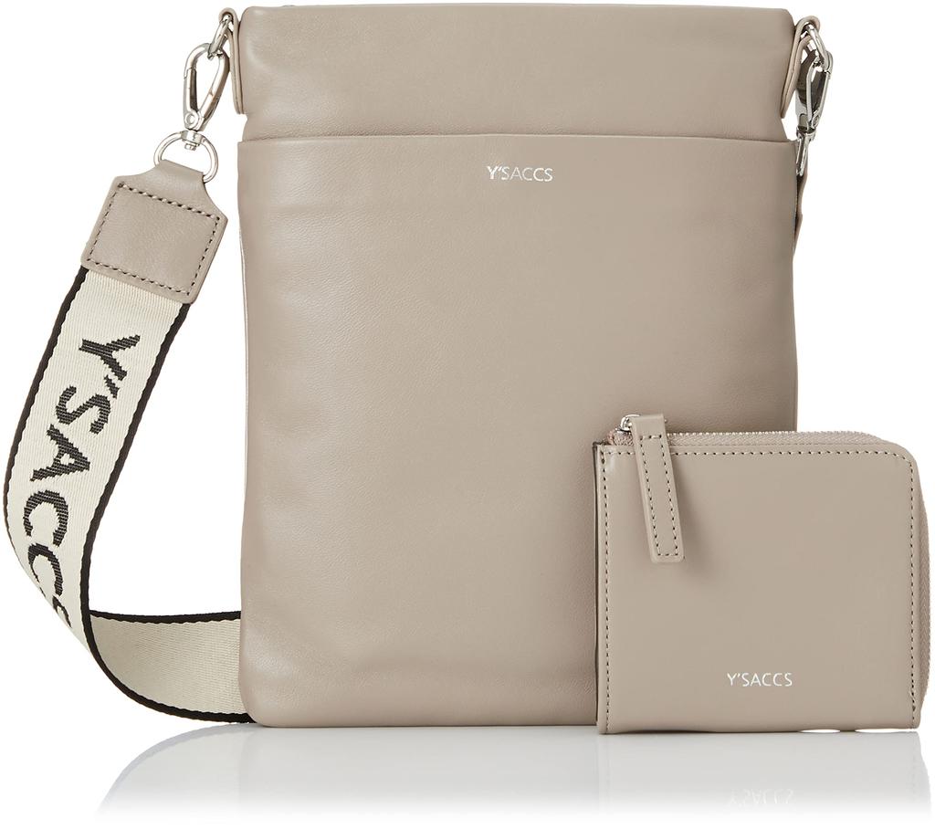 Italian Sheep Pochette with Wallet and Smartphone Pochette for Women Y920712SC Greige [Isaac] (26)